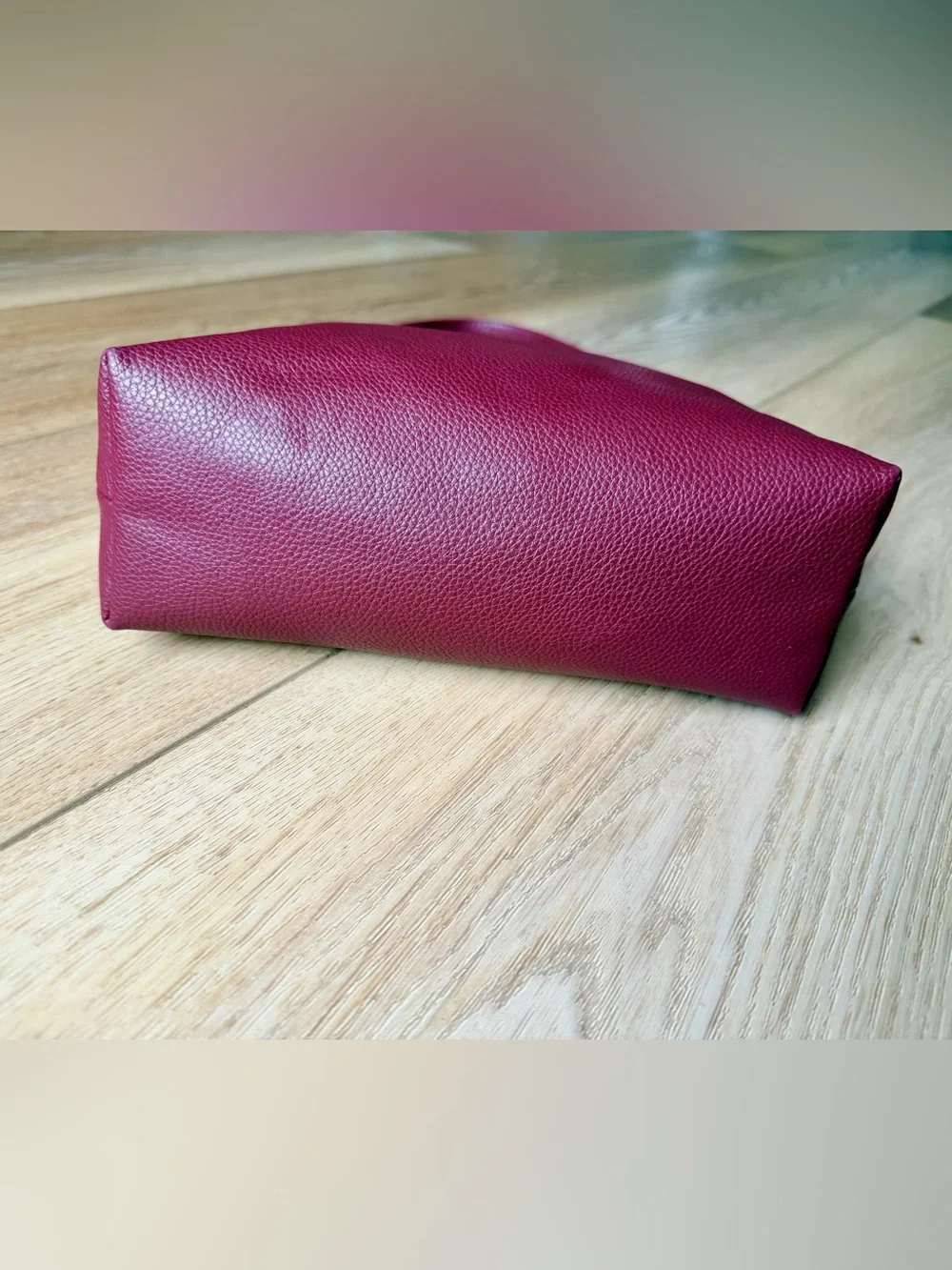 BAGGU Mahogany Recycled Leather Shoulder Bag